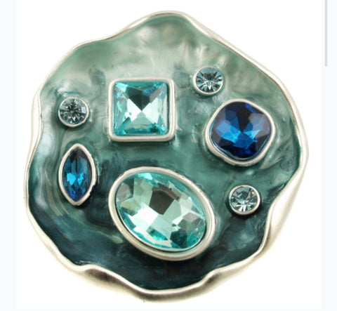 2511-2-Broche con Iman Circular aqua
