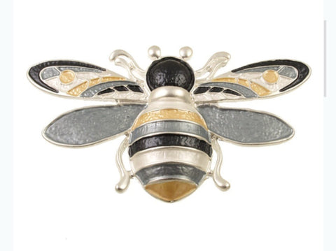 781-87-Broche con Iman Abeja Oro
