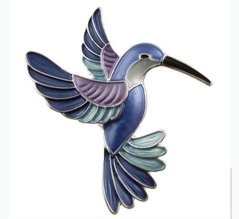 2143-2-Broche con Iman Colibrí Azul