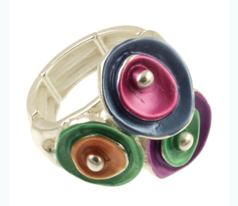 668-4-Anillo Esmaltado Combinación  Colores