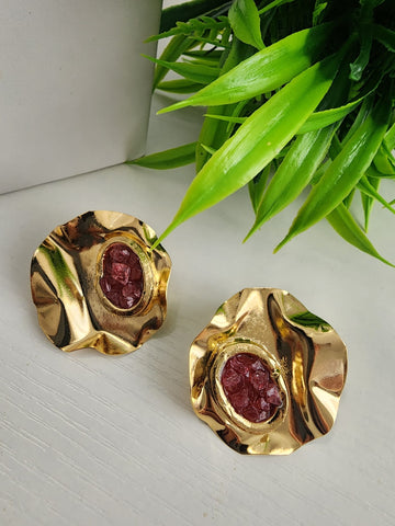 Aretes en Piedras  Rojo