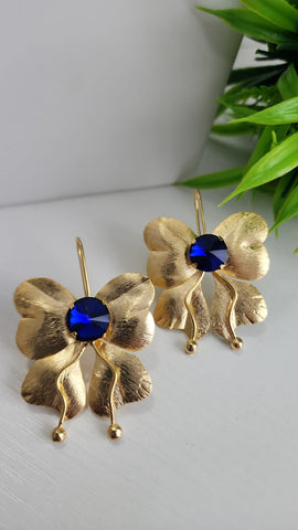 Aretes  Mariposa azul
