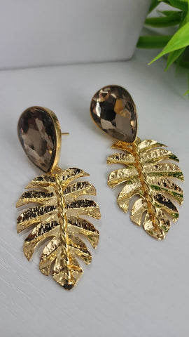 Aretes de Hoja  Oro
