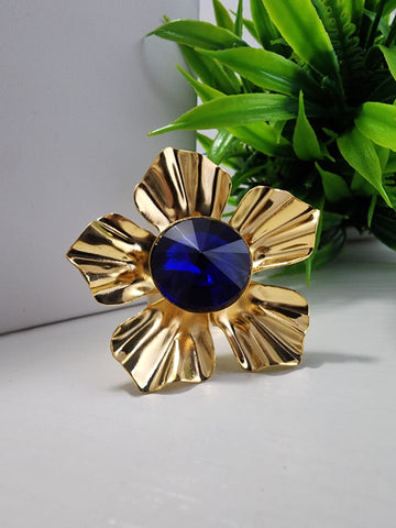 Anillo Cristal  Azul