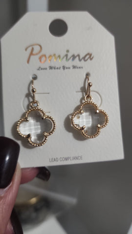 Aretes clover Clear # 9