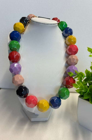 Collar Esfera Cuadriculada Colores