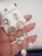 Aretes Amor de Madre Largos - Cristal - Perla