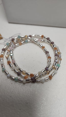 Trio de Pulseras  Balines Plata