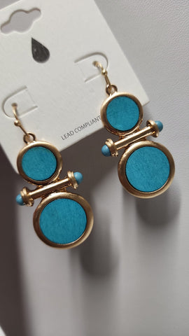 Aretes Redondos  Turquesa