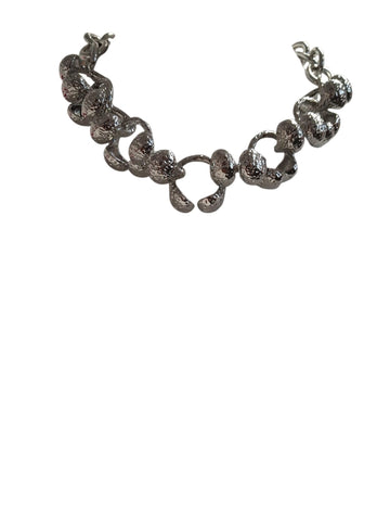 Collar anillo eslabones plata