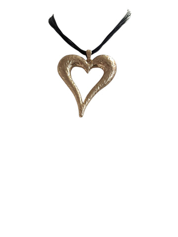 Collar Oro corazón puntito