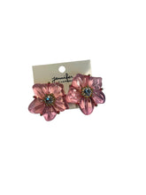 Aretes de flor en acrílico