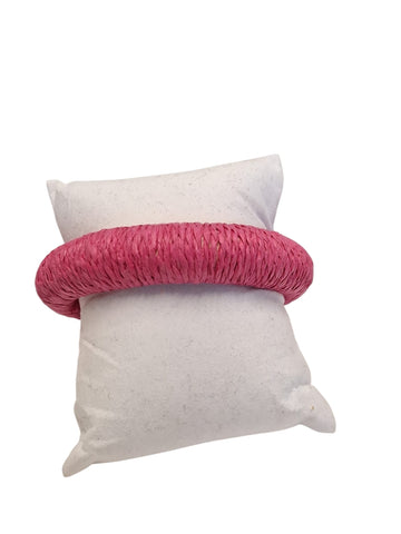 Pulsera Boho Rattan  Color Fushia