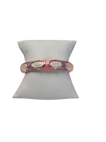 Pulsera Esmaltada  Color Rosa / Lavanda