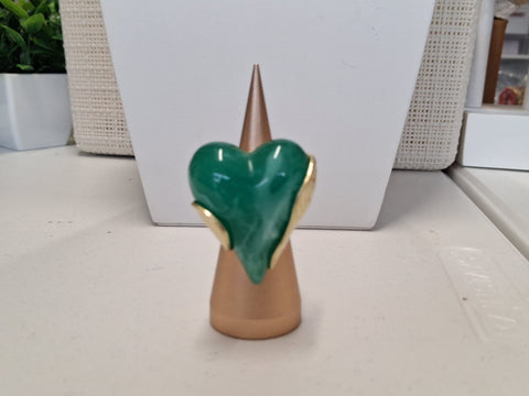 Anillo corazón Verde