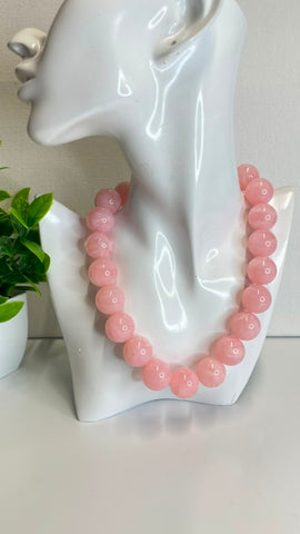 100-Collar balines mármol rosa