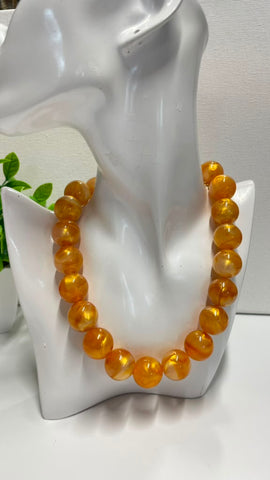 100-Collar balines Mármol oro