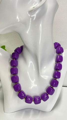 400-Collar cuadritos Violeta