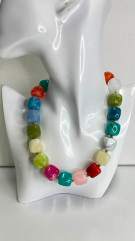 400- Collar cuadritos Colores