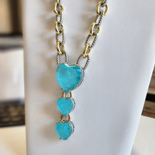 C-423DG-Collar Tres Corazones Cuarzo