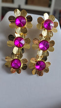 Aretes Colgante de Tres Flores