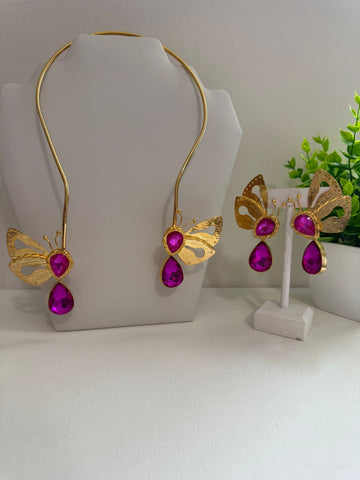 Set mariposa Fushia